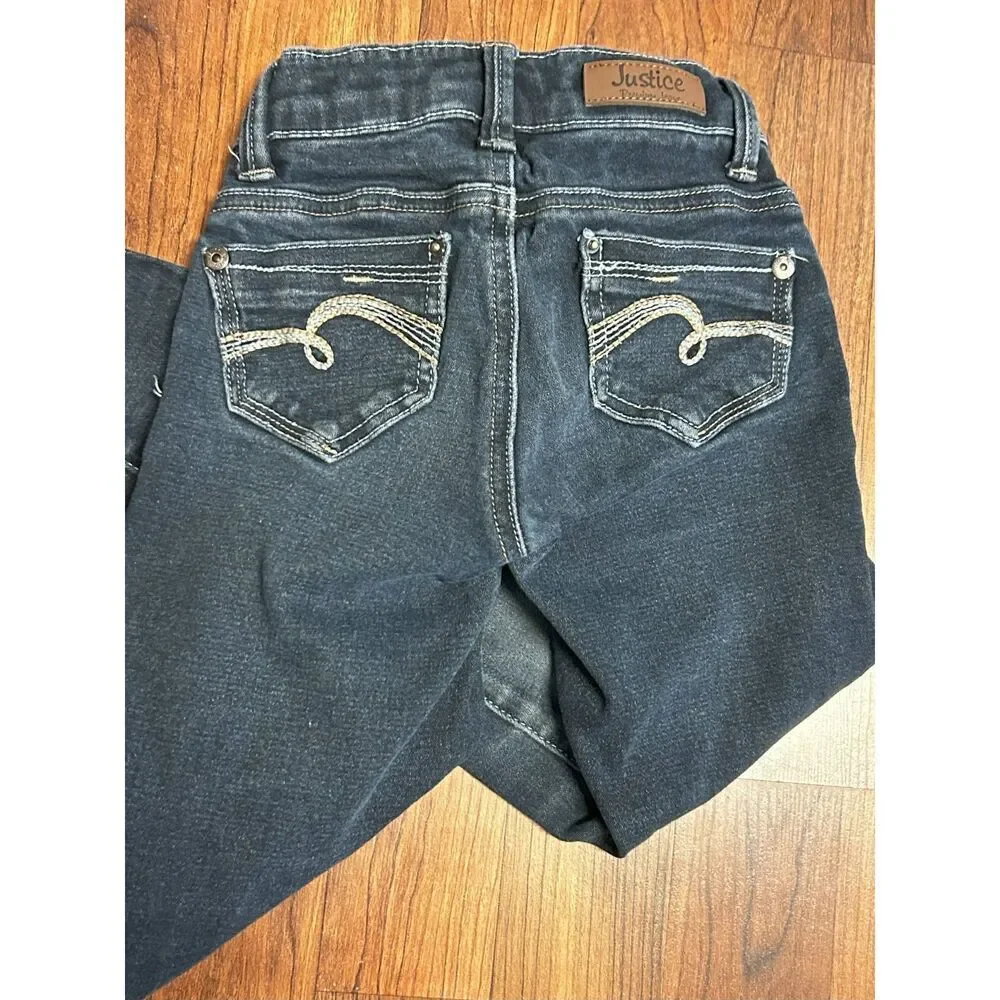 Justice girls jeans pants 5R Simply Low Jegging